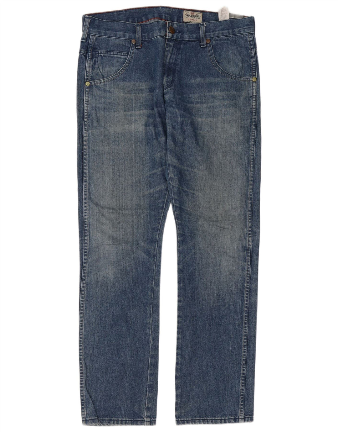 Jeans dritti da uomo Wrangler Spencer W34 L32 cotone blu