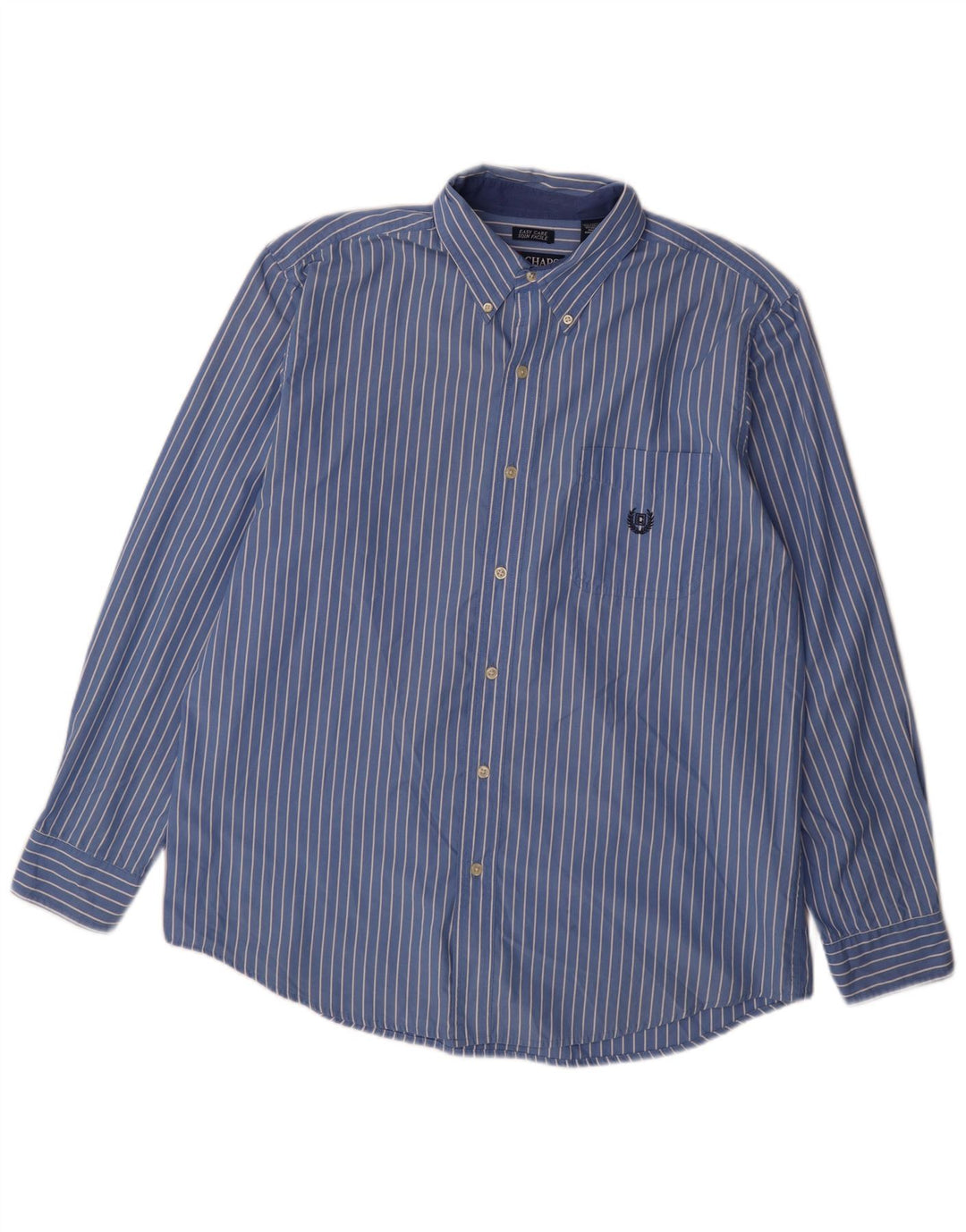 Camicia Uomo Chaps Large in cotone a righe blu