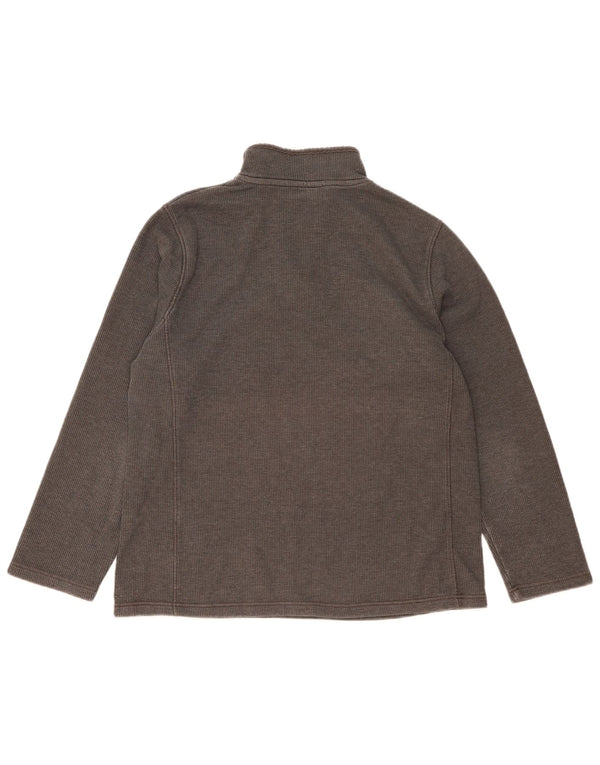 MOUNTAIN WAREHOUSE Mens Zip Neck Sweatshirt Jumper Large Grey Cotton