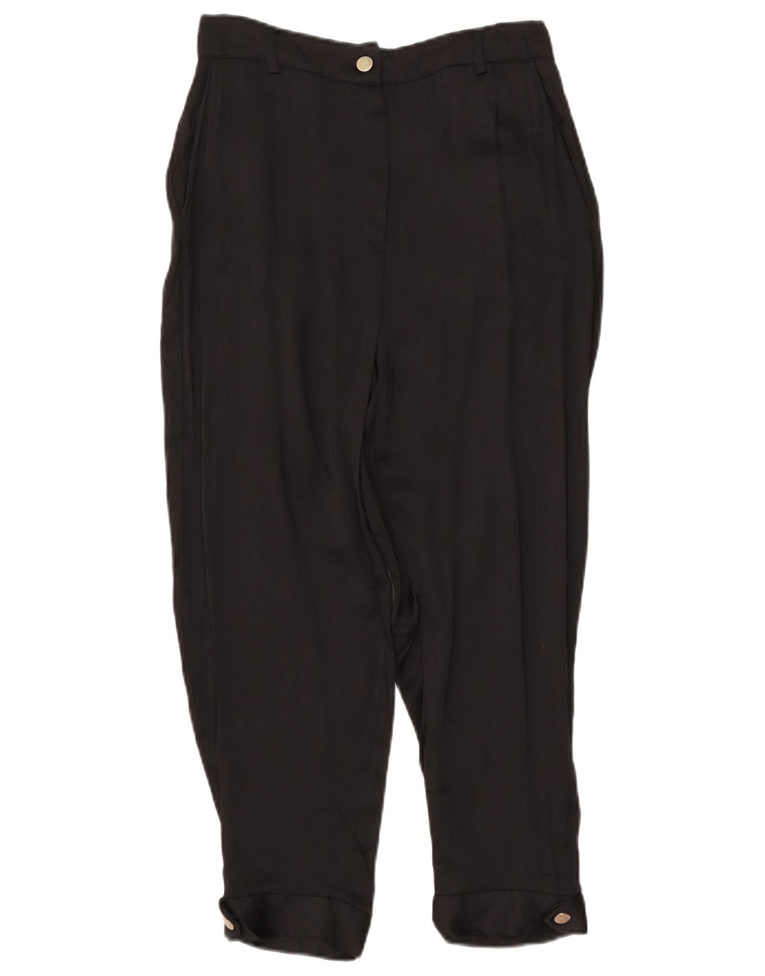 Pantaloni cropped Zara da donna medi W28 L25 viscosa nera