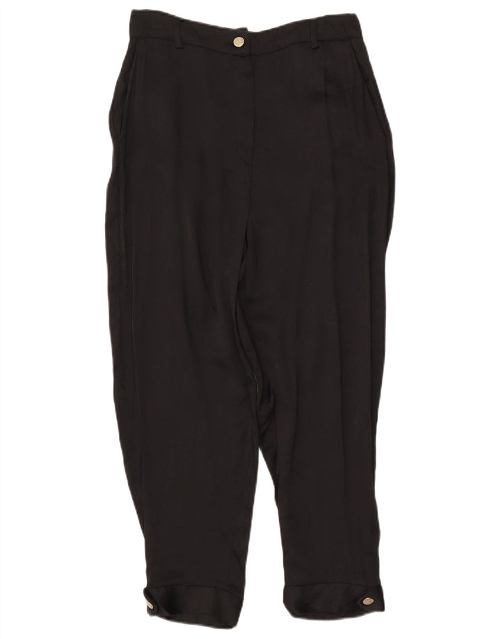 Pantaloni cropped Zara da donna medi W28 L25 viscosa nera