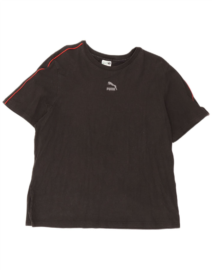 T-shirt da uomo PUMA Top XL in cotone nero