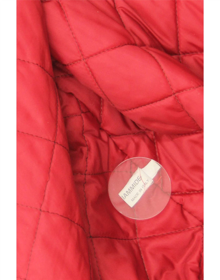 Giacca college grafica da uomo vintage UK 38 poliammide rosso medio