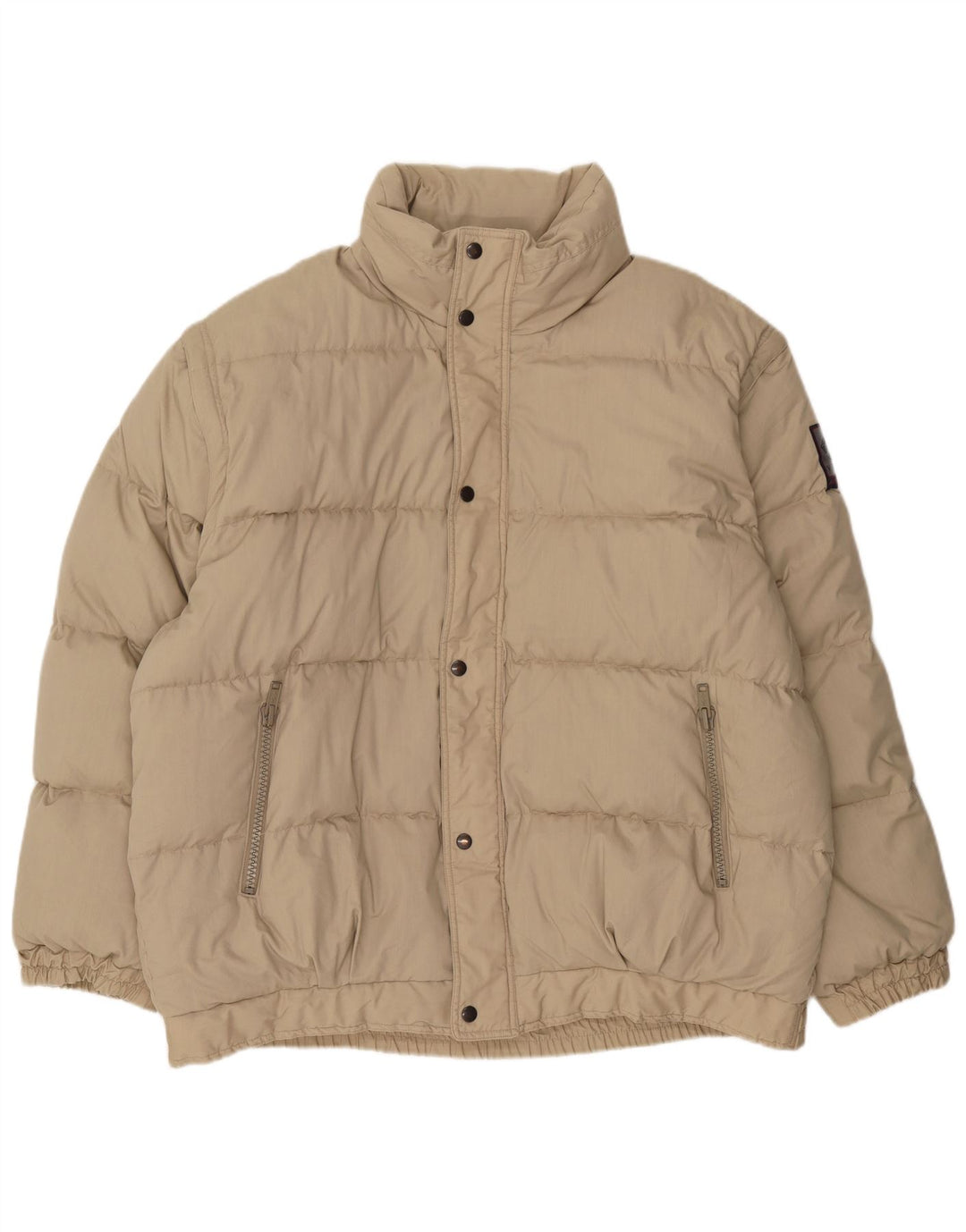 Giacca imbottita con cappuccio da uomo Brugi UK 46 3XL Poliestere beige