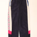 Pantaloni da tuta grafica da uomo Asics a blocchi di colore blu navy medio