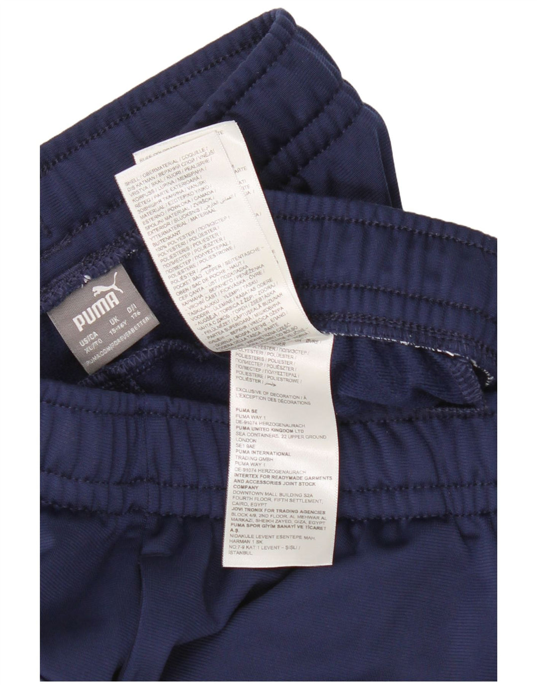 Pantaloni della tuta da ragazzo Puma 15-16 anni in poliestere blu navy