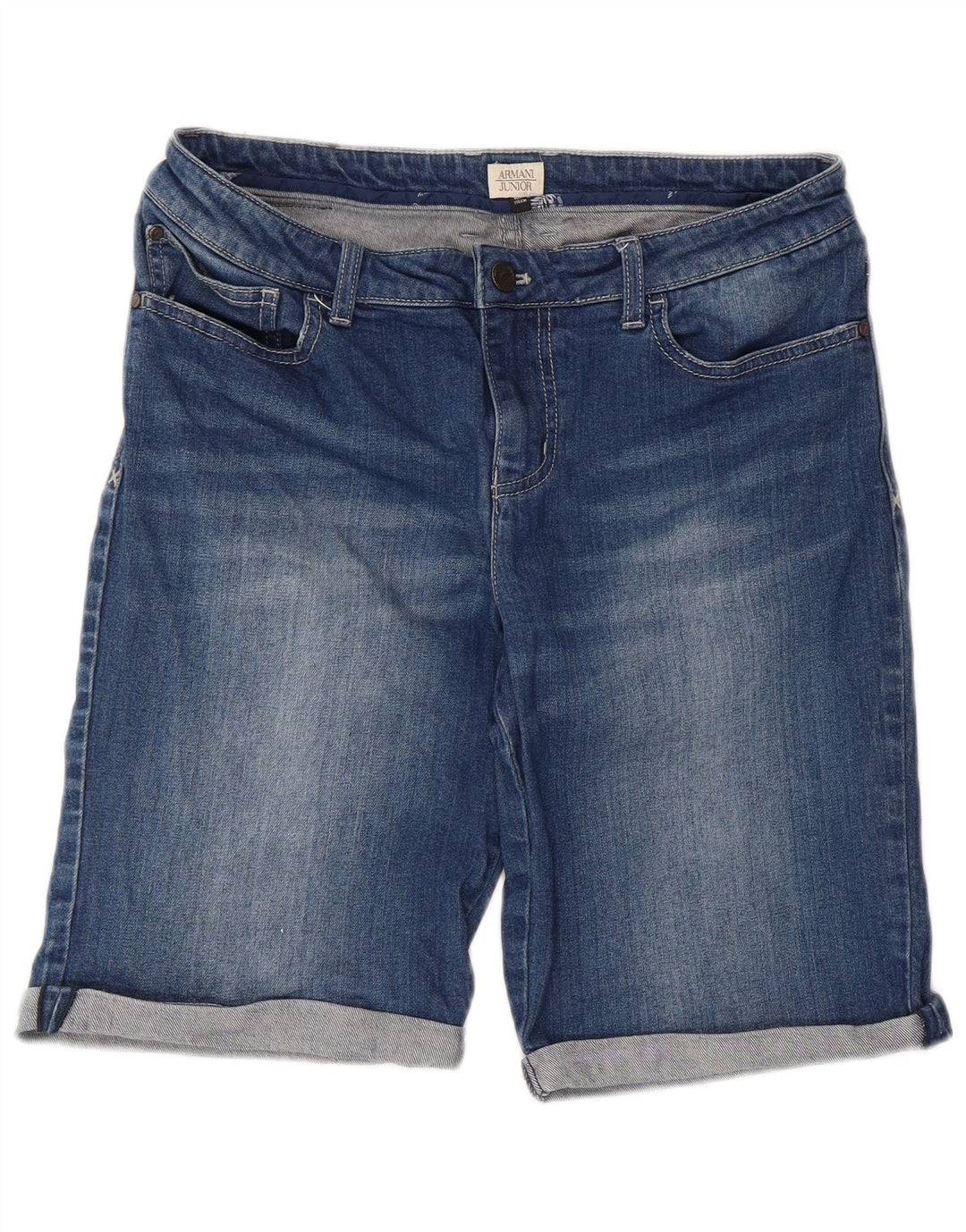 Shorts in denim da ragazzo Armani Junior 15-16 anni W32 Blu Cotone