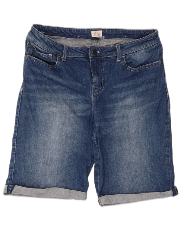 Shorts in denim da ragazzo Armani Junior 15-16 anni W32 Blu Cotone