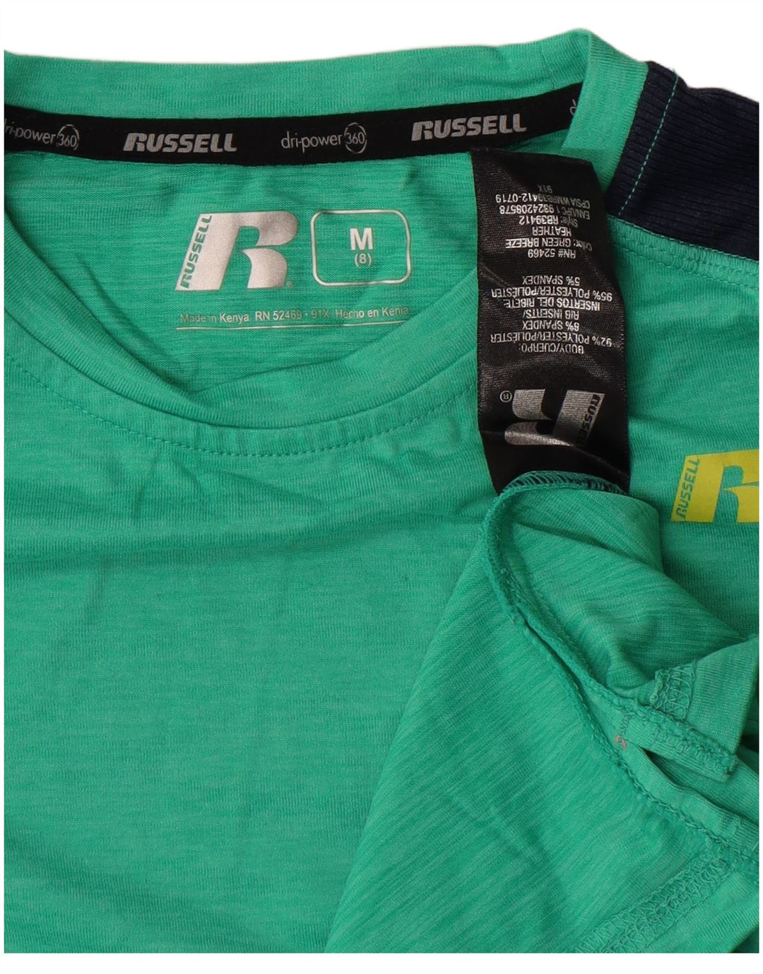 Maglietta da ragazzo Russell Athletic, 7-8 anni, colore verde medio