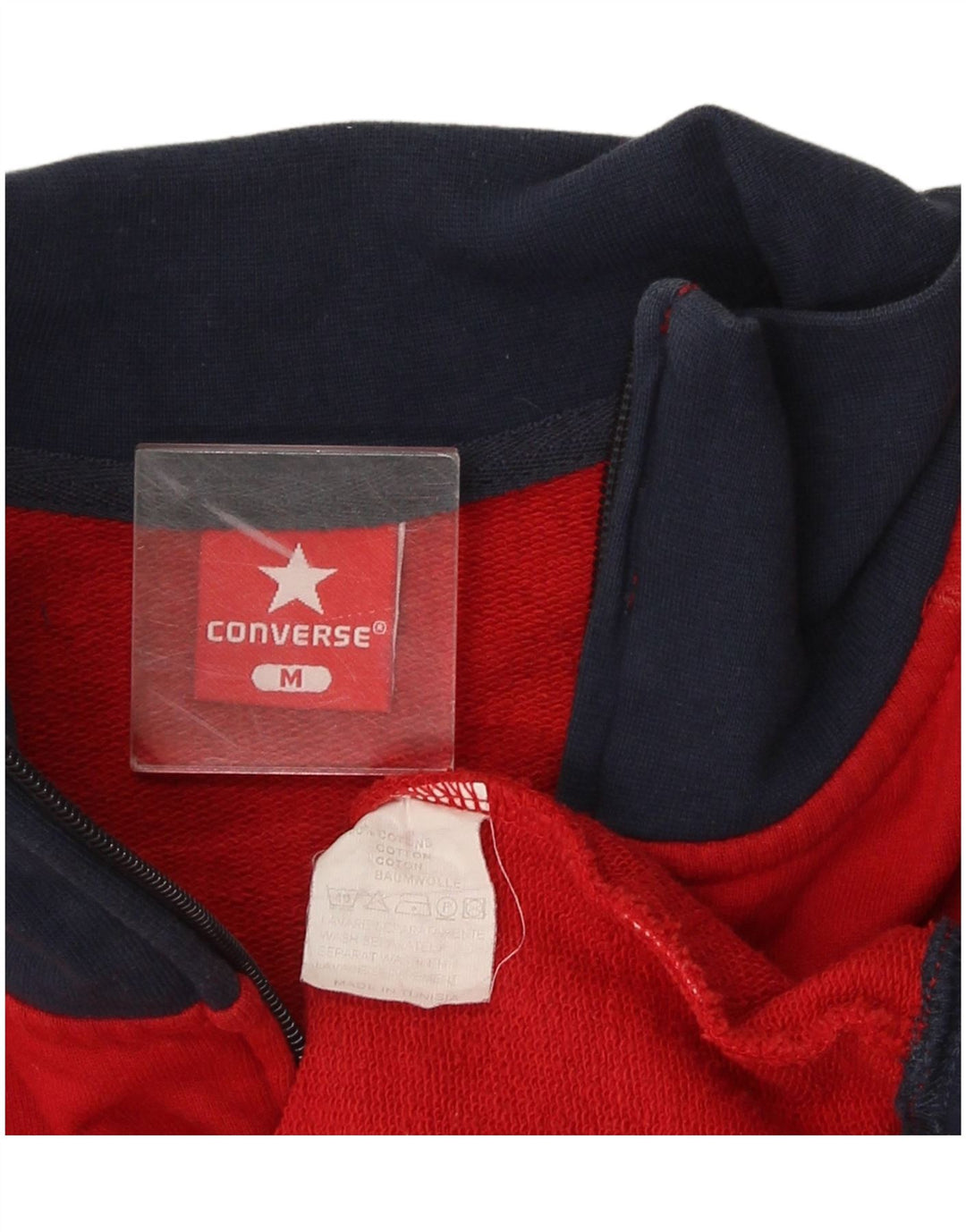 Giacca da tuta da uomo con grafica Converse All Star, colore rosso medio