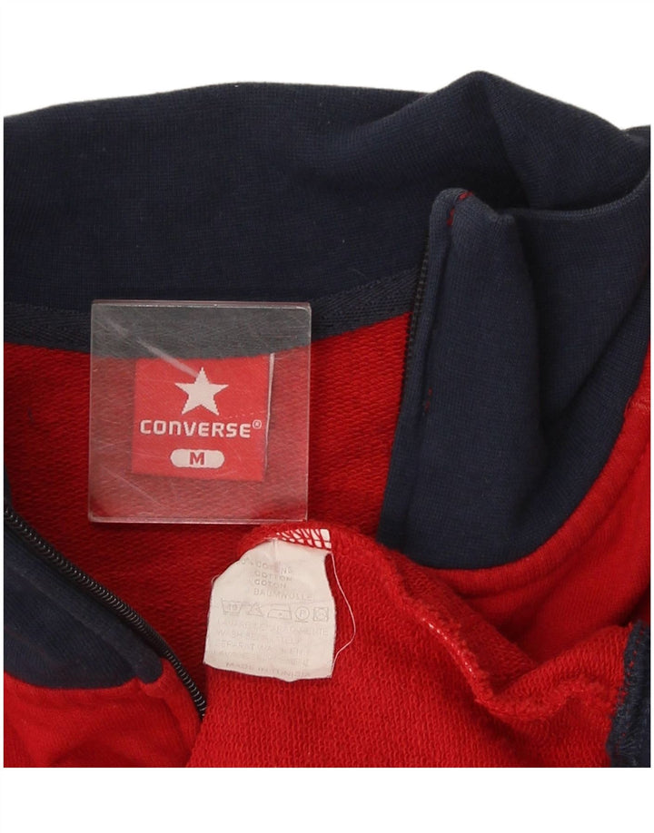 Giacca da tuta da uomo con grafica Converse All Star, colore rosso medio