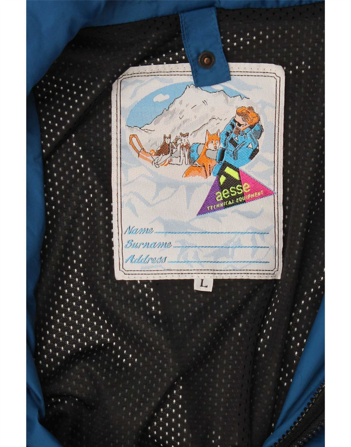Giacca antipioggia da uomo con vestibilità ampia e cappuccio Aesse UK 40 Large Blu