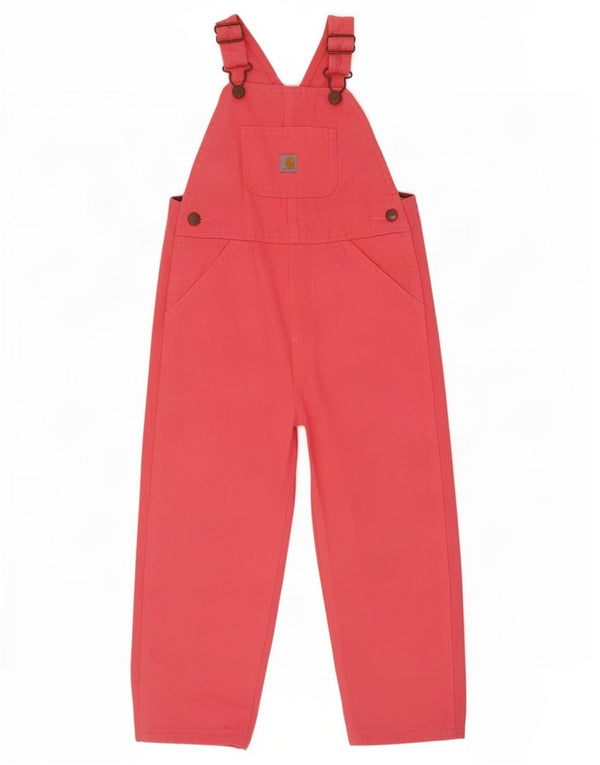 Pantaloni Salopette Bambina Carhartt 3-4 Anni Cotone Rosa