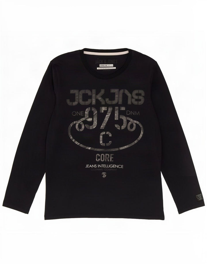 Jack & Jones Top grafico da uomo a maniche lunghe grande blu navy
