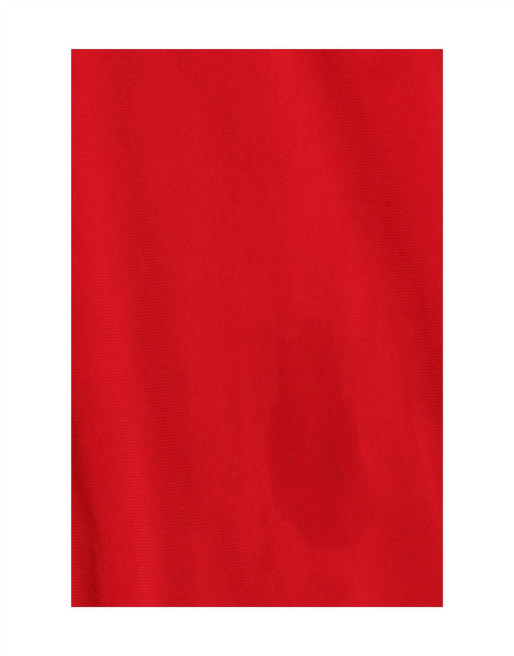 Giacca da ginnastica da uomo Adidas, giacca in poliestere color block rosso medio