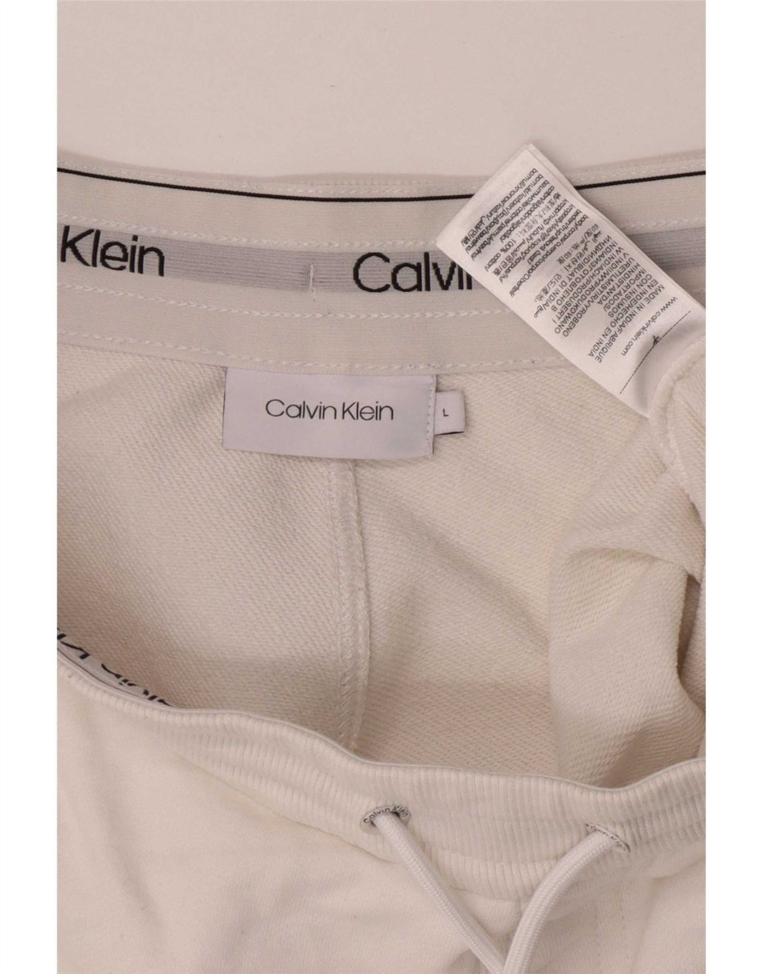 Pantaloncini sportivi da uomo Calvin Klein grandi in cotone bianco