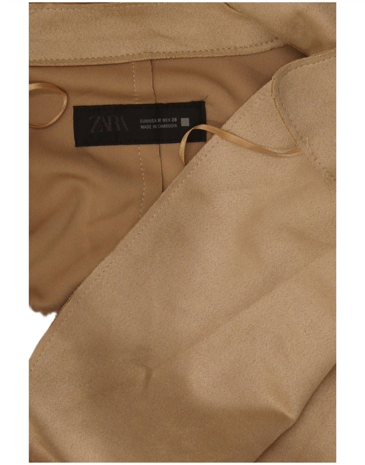 Trench da donna Zara UK 14 Poliestere beige medio