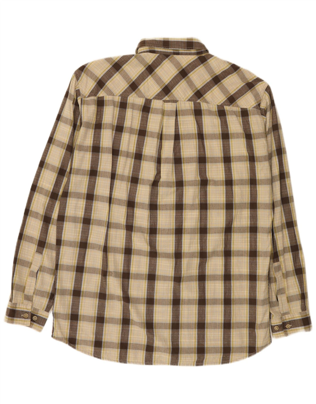 Camicia da uomo Marlboro Classics XL in cotone a quadri beige
