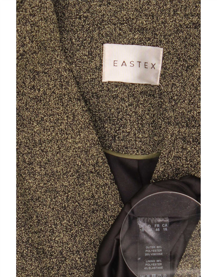Giacca blazer da donna Eastex UK 18 XL Poliestere screziato verde
