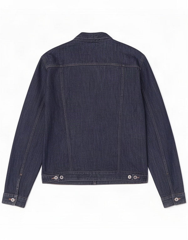 Giacca di jeans da uomo Tommy Hilfiger UK 40 Large Navy Blue Cotton Classic