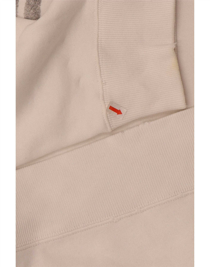 Polo Ralph Lauren Felpa grafica da donna Maglione UK 14 Medio Bianco