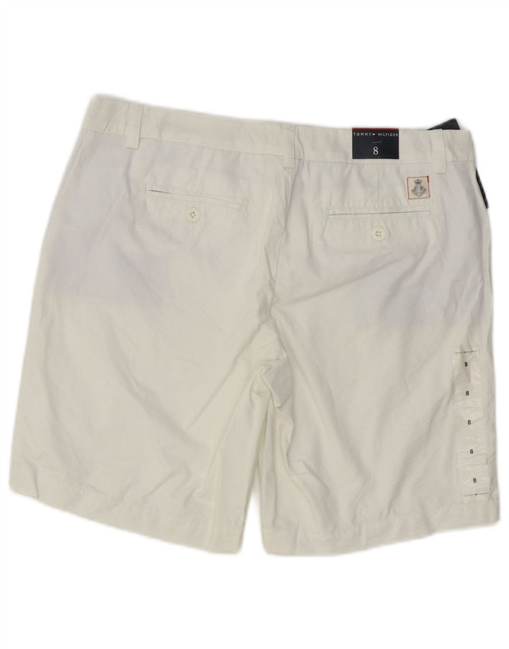 Pantaloncini chino da donna Tommy Hilfiger US 8 medi W32 cotone bianco