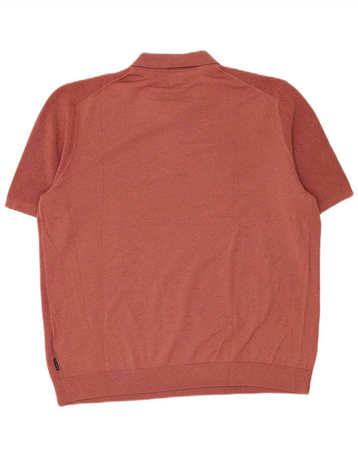 Polo da uomo Ted Baker taglia 6 2XL poliestere rosso
