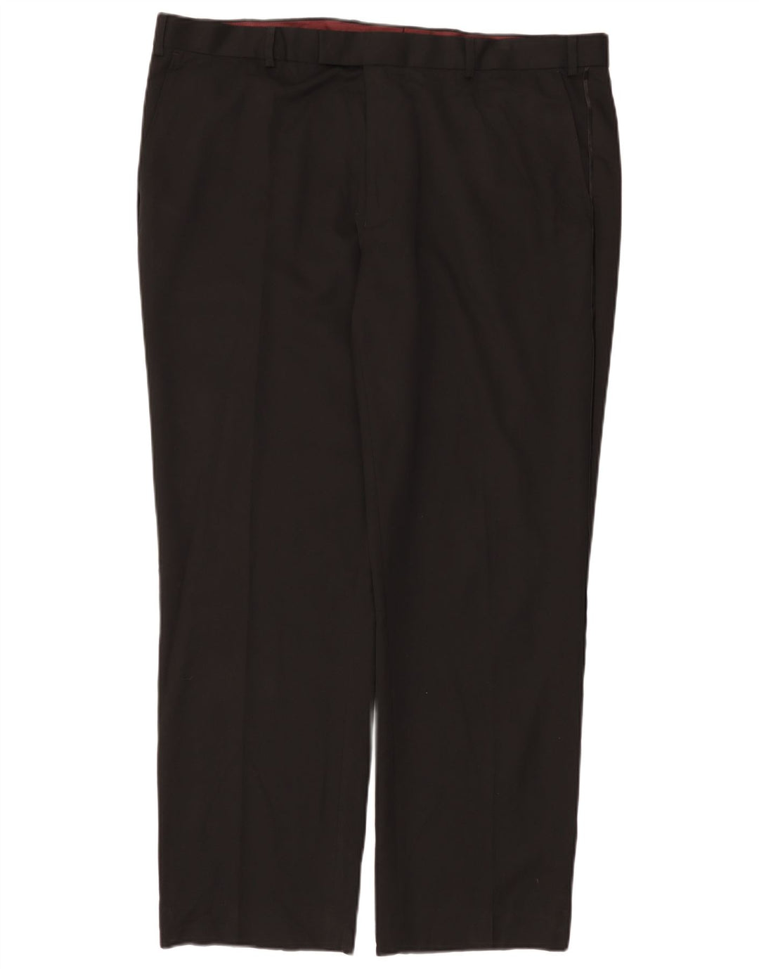 Pantaloni da abito regolari dritti da donna Marks & Spencer W42 L31 neri