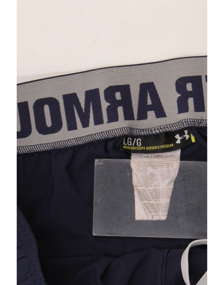 Under Armour Pantaloncini sportivi grafici da uomo di grandi dimensioni in poliestere blu navy