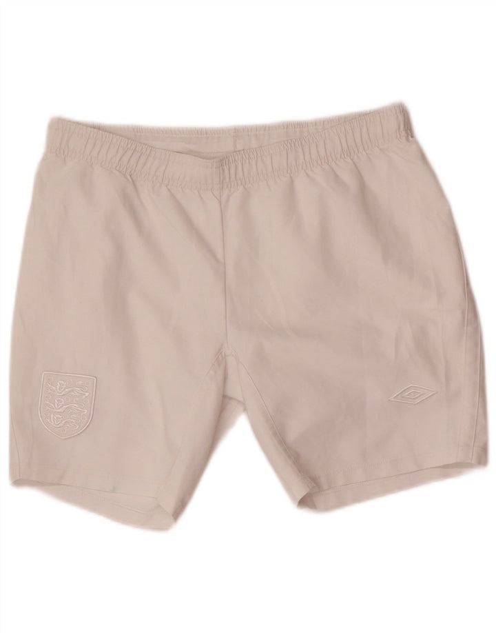 Pantaloncini sportivi Umbro da ragazzo Inghilterra 11-12 anni in poliestere bianco