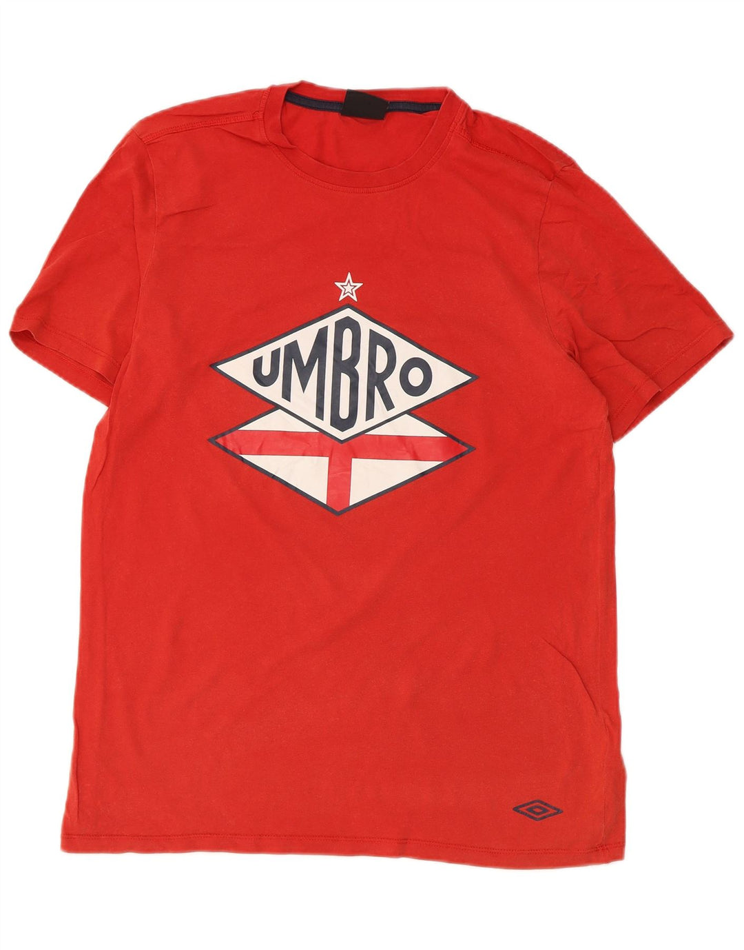 T-shirt grafica da uomo Umbro Top rosso medio in cotone
