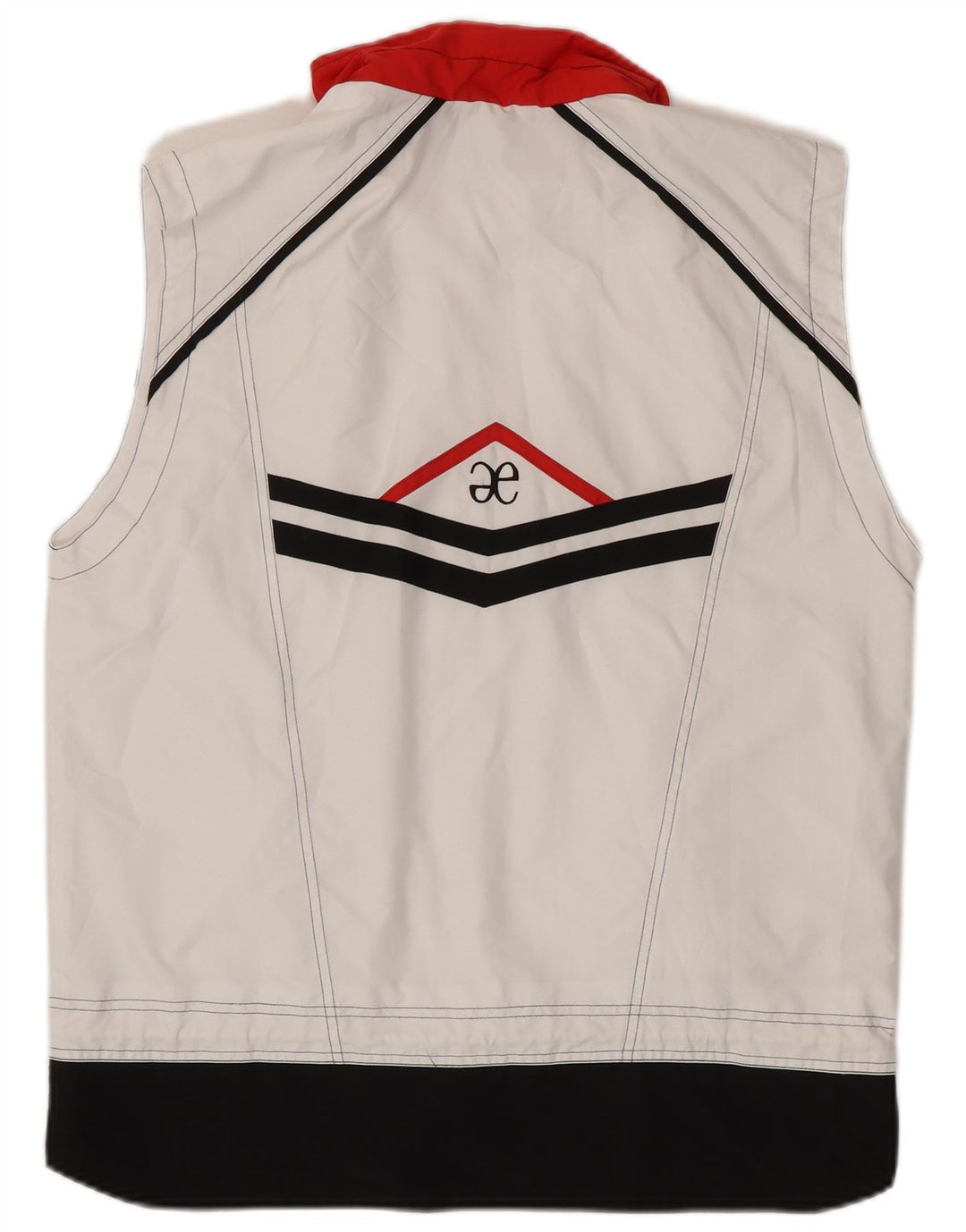 Gilet corto da donna Elegance UK 16 grande poliestere color block bianco