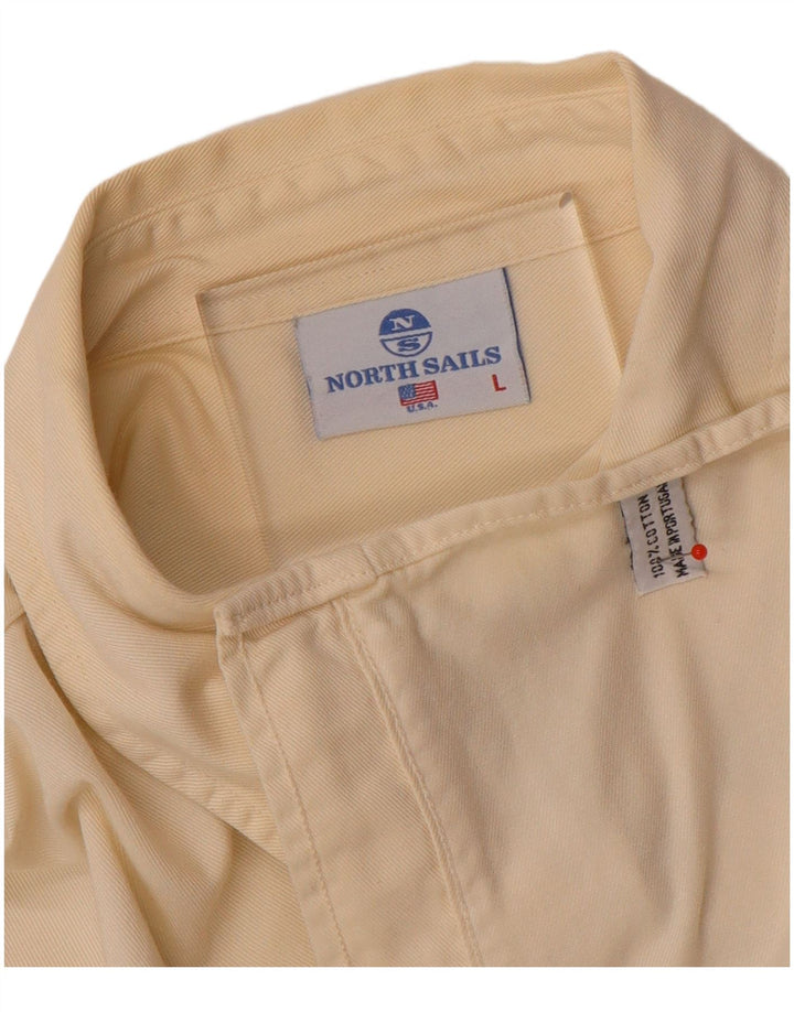 Camicia da uomo North Sails Large in cotone bianco sporco