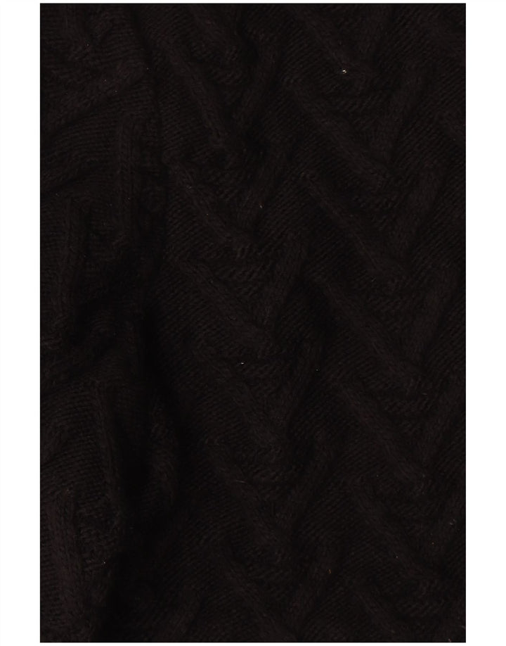 Maglione maglione girocollo da uomo Zara grande in acrilico nero