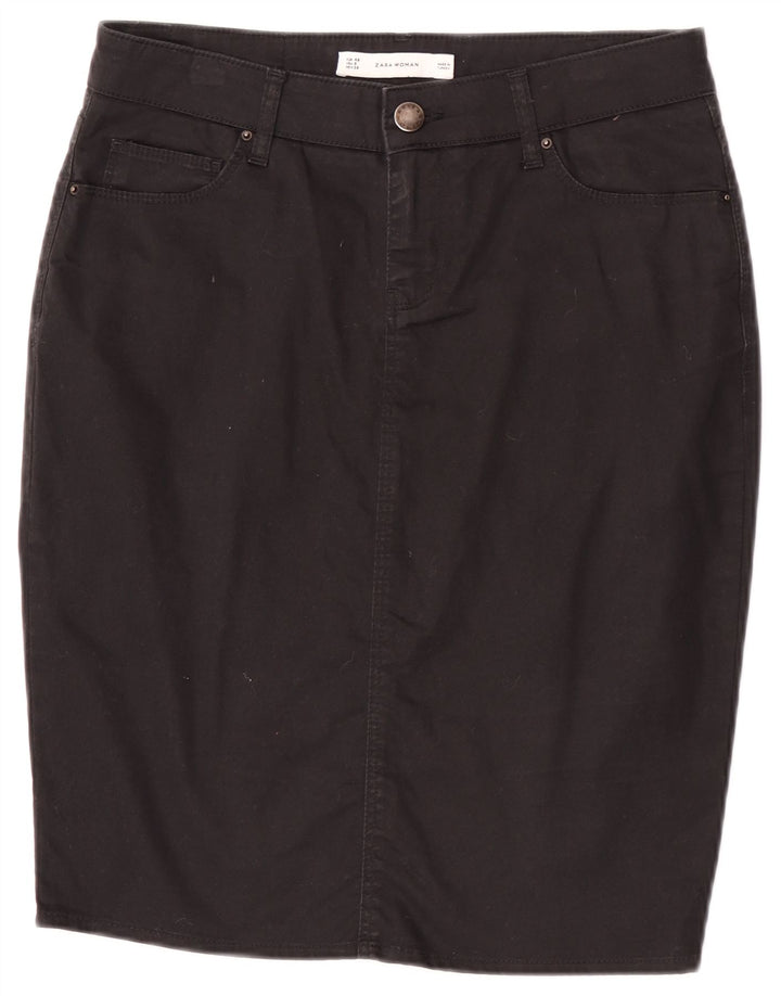 Gonna a tubino da donna Zara EU 40 media W30 cotone nero