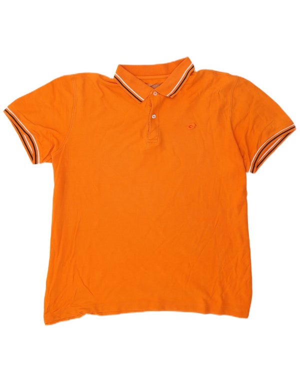 Polo da uomo Lotto 3XL a righe arancioni