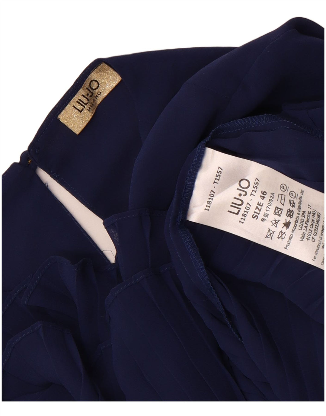 Liu Jo Donna Camicetta Manica 3/4 Top IT 46 Large Blu Navy Poliestere