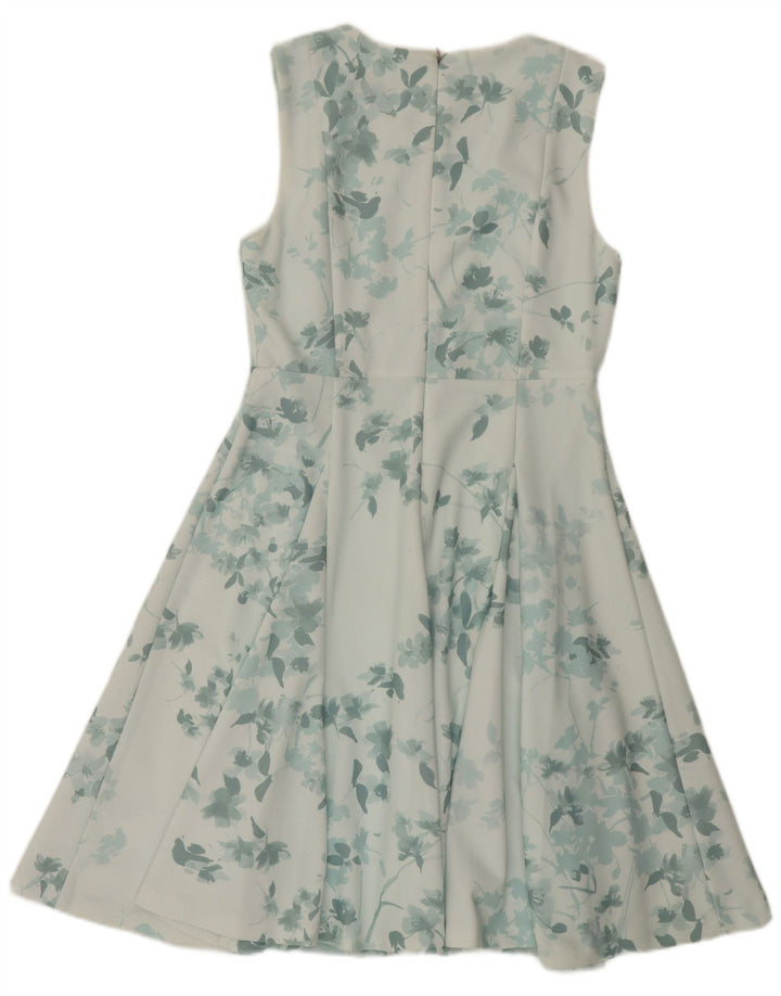 Abito a trapezio senza maniche da donna Dkny EU 40 Poliestere floreale verde medio