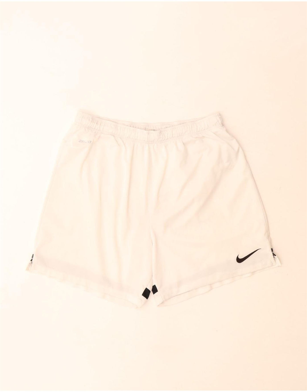 Pantaloncini sportivi Nike da uomo Dri Fit grandi in poliestere bianco sporco