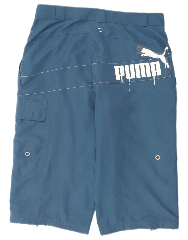 Pantaloncini cargo grafici da uomo Puma medi W30 blu