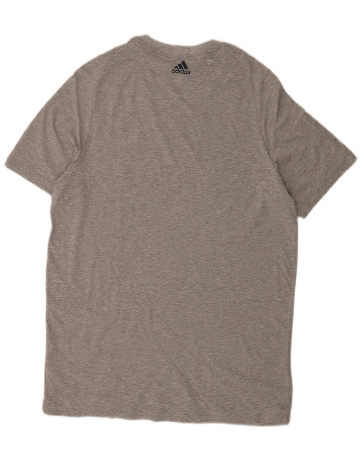 T-shirt da uomo Adidas Top XL in cotone chiazzato grigio