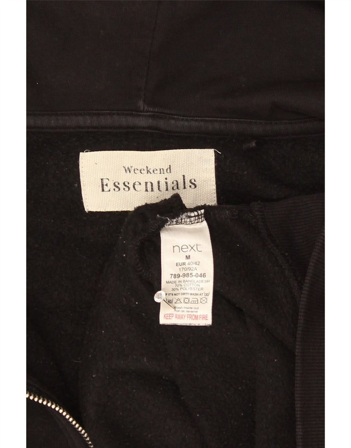 Maglione con cappuccio e zip da donna Essentials UK 14 cotone nero medio