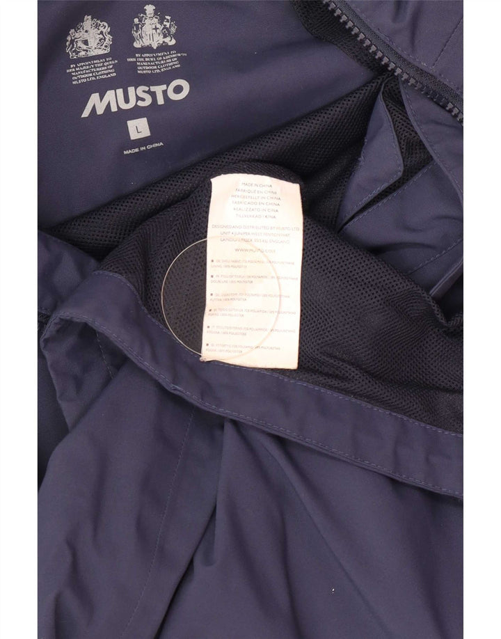 Giacca antipioggia da uomo con cappuccio Musto UK 40 grande poliestere blu navy