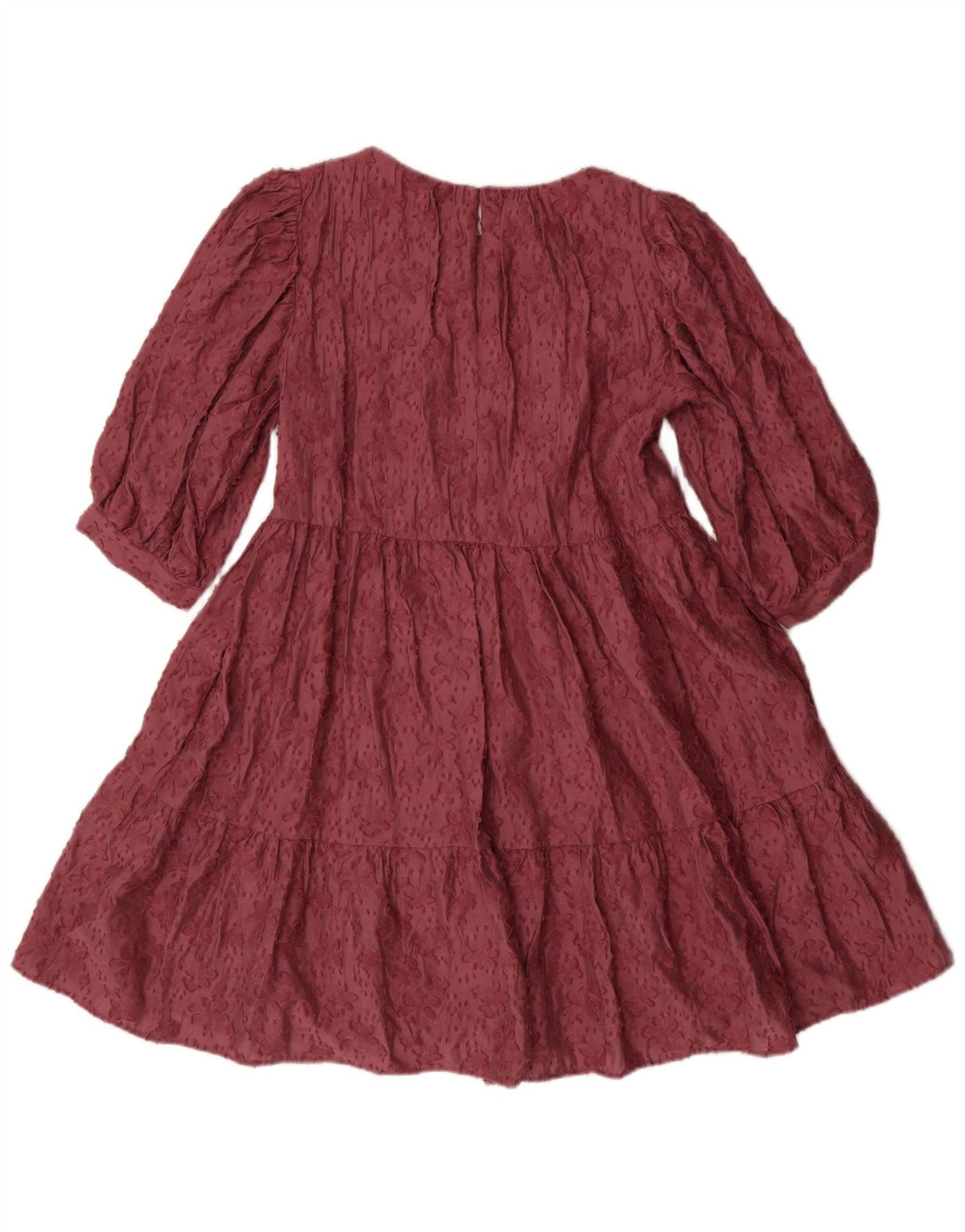 Abito a trapezio con maniche a 3/4 da donna Zara UK 6 XS rosa floreale in viscosa bohémien