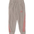 ADIDAS Girls Tracksuit Trousers Joggers 5-6 Years  Grey Polyester Vintage Adidas and Second-Hand Adidas from Messina Hembry 
