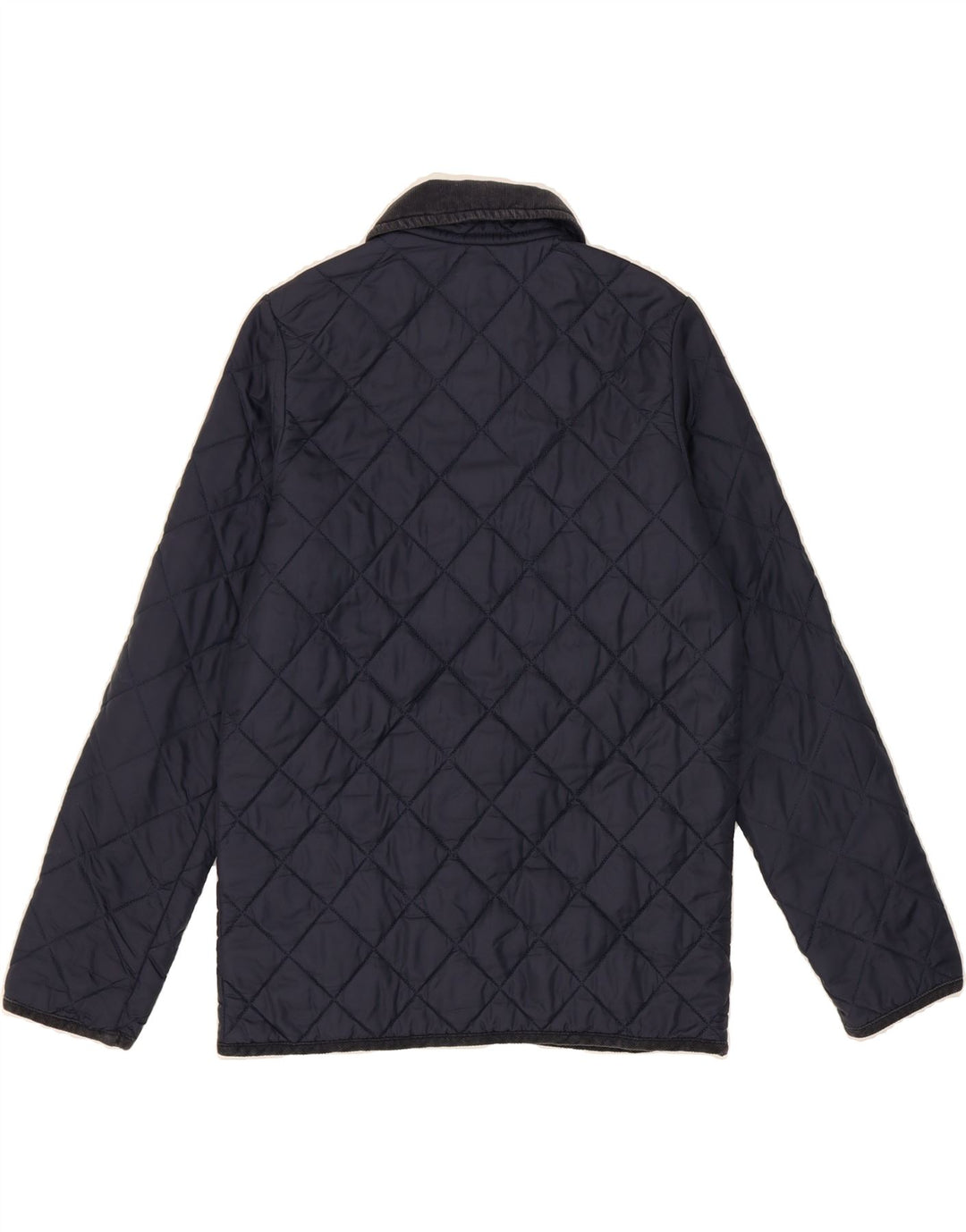 BENETTON Boys Quilted Jacket 10-11 Years XL Navy Blue Polyamide Vintage Benetton and Second-Hand Benetton from Messina Hembry 