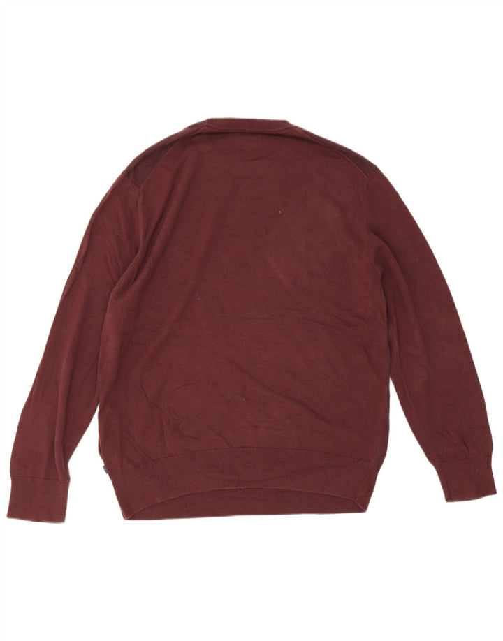 Maglione maglione girocollo da uomo Dockers grande cotone bordeaux