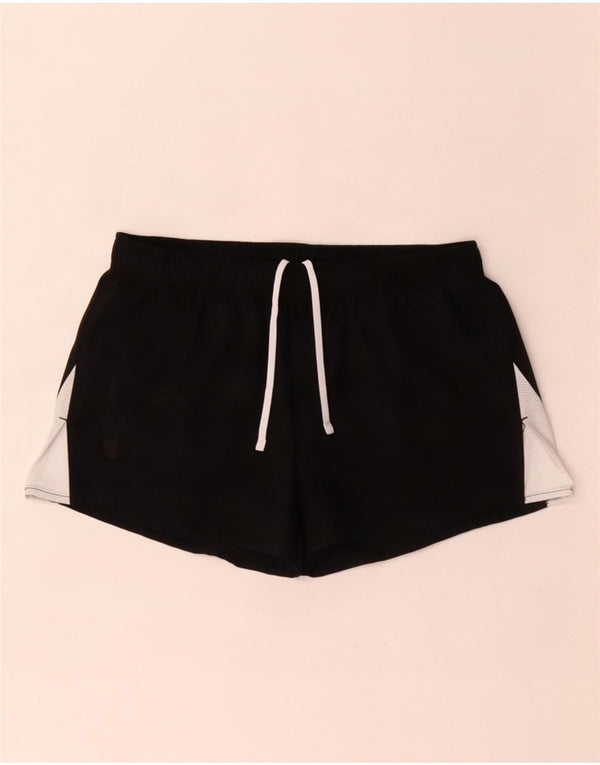 Pantaloncini sportivi Nike Dri Fit da donna UK 10 Small Black Colourblock