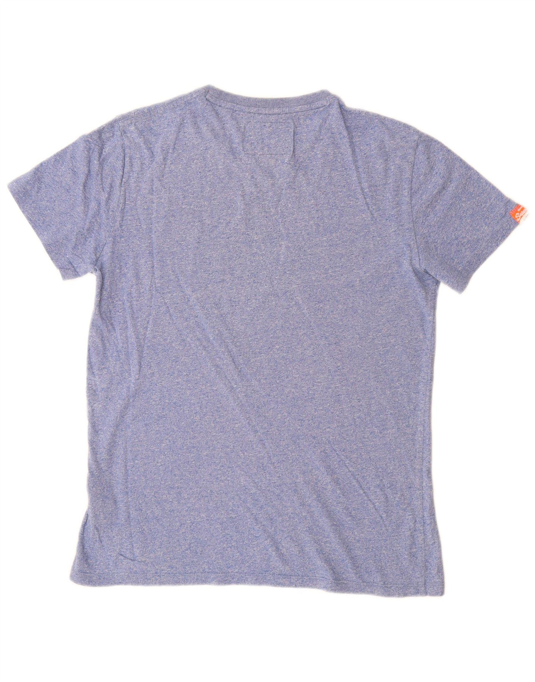 T-shirt da uomo Superdry Top in cotone chiazzato blu medio