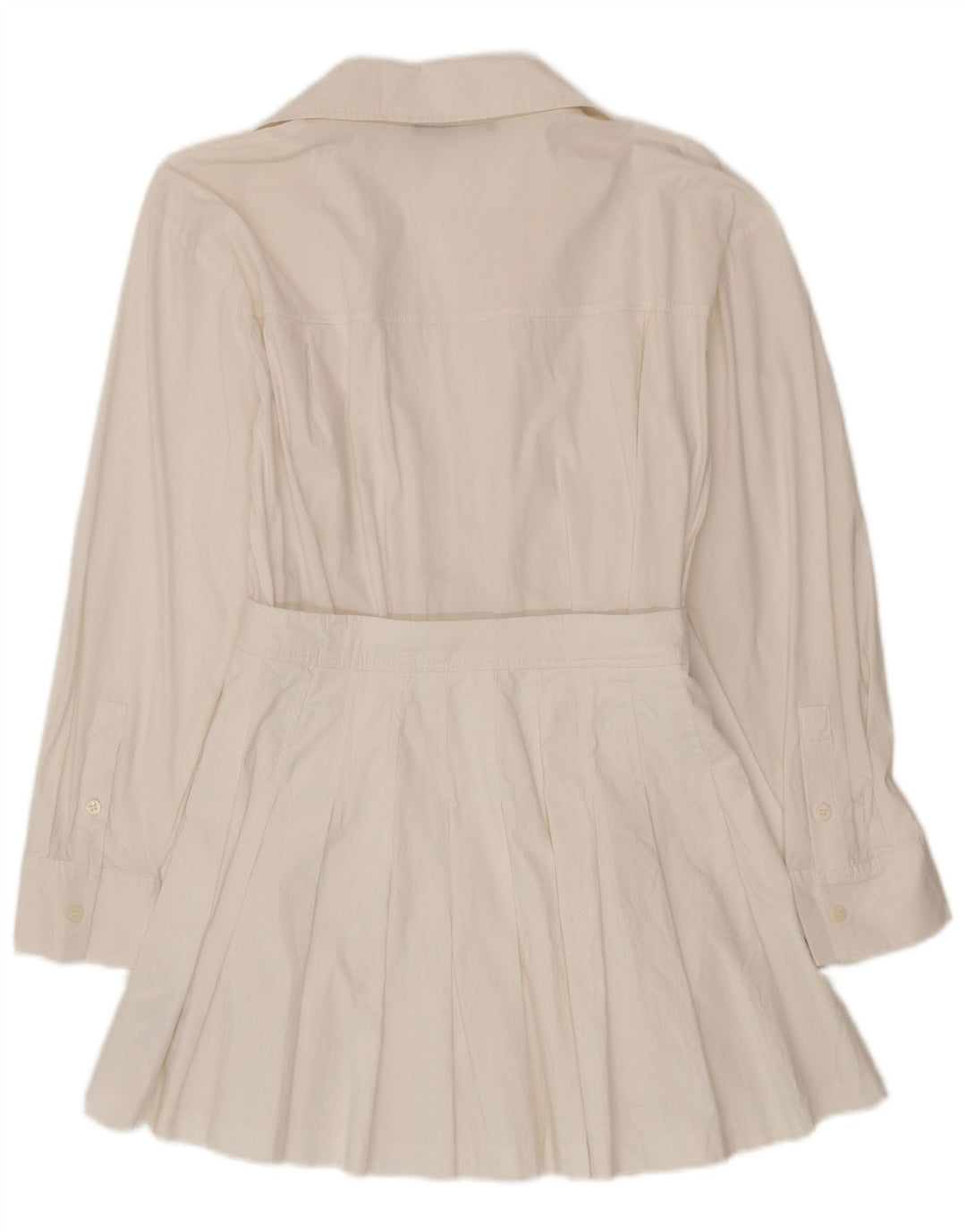 Tutina corta a maniche lunghe da donna Zara UK 10 piccola in cotone bianco